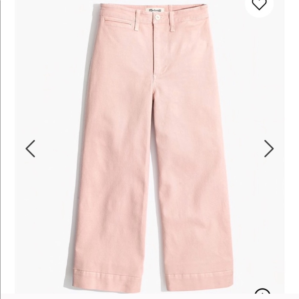 Madewell Soft Pink Wide-Leg Jeans
